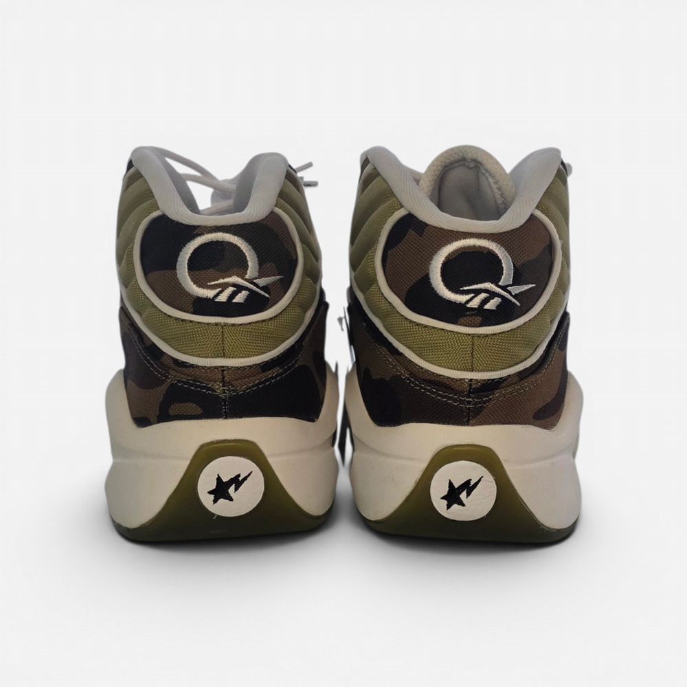 NWT - Reebok x Bape x Mita Question Mid 1st Camo Green White BD4232 Mens Size 11 - Picture 6 of 10
